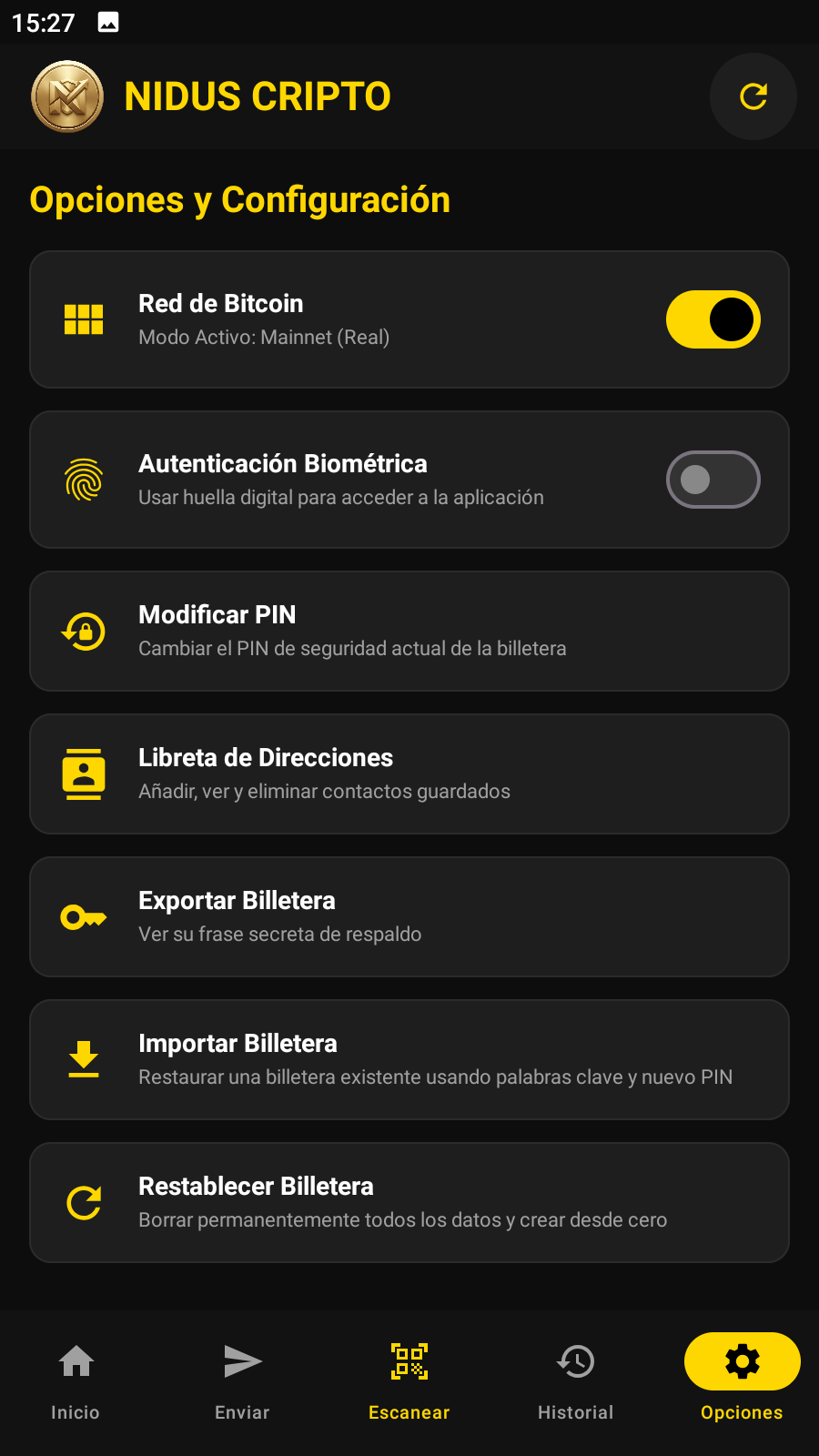 Options and Settings
